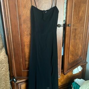 Reformation Kourtney dress Black Spaghetti Strap Midi size 2